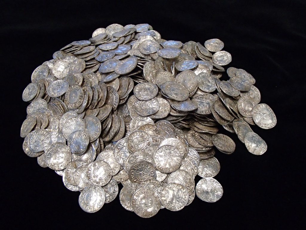 Some of the cleaned coins from the Lenborough Hoard