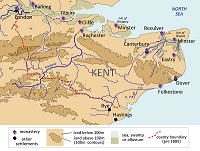 A map of Anglo-Saxon Kent