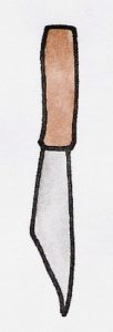 Drawing of an Anglo-Saxon knife