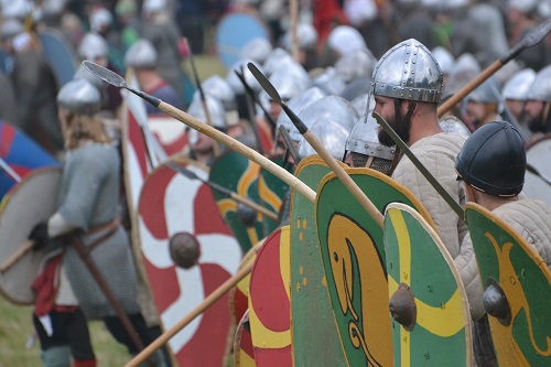 Spearmen at Battle of Hastings re-enactment